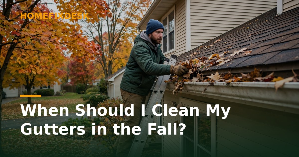 When Should I Clean My Gutters in the Fall?