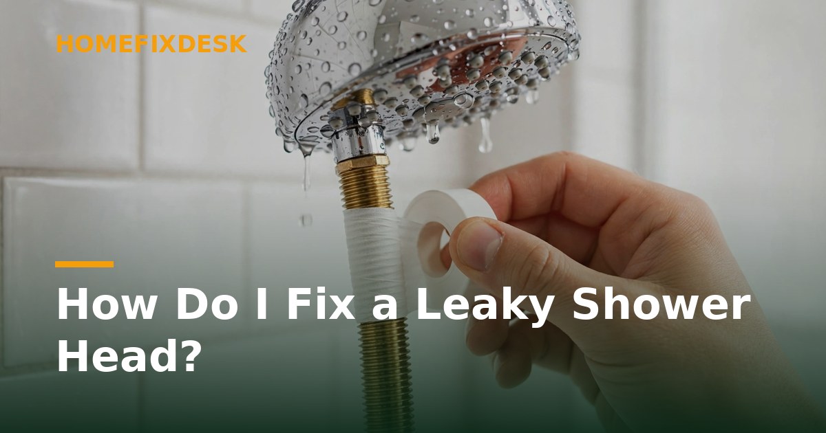 How Do I Fix a Leaky Shower Head?