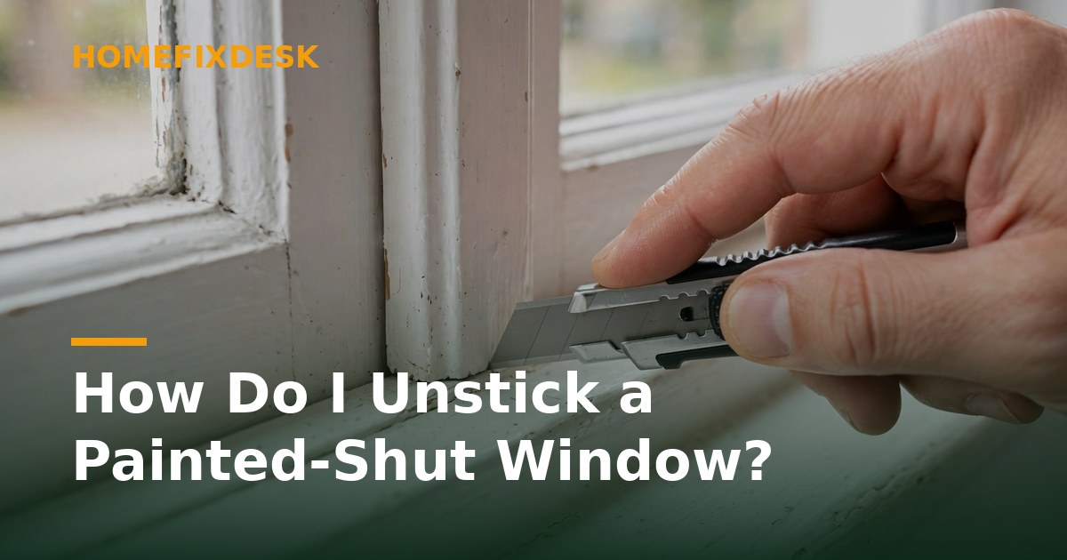 How Do I Unstick a Painted-Shut Window?
