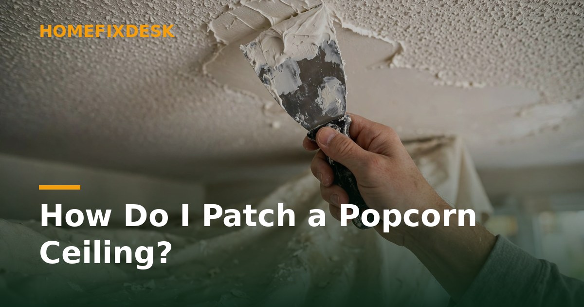 How Do I Patch a Popcorn Ceiling?