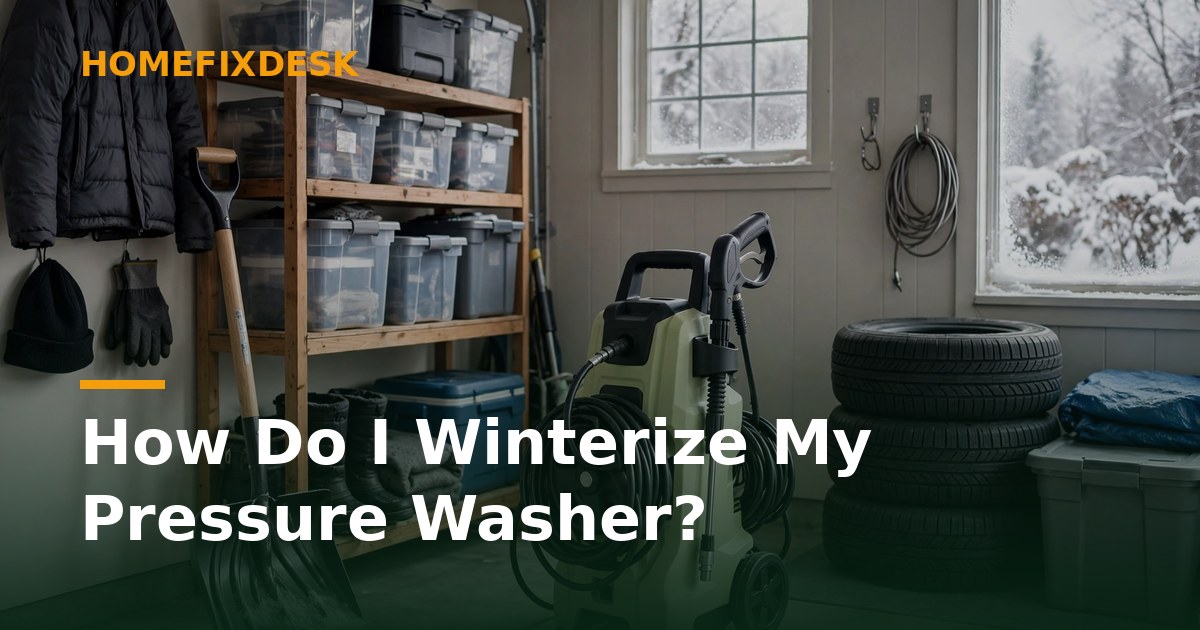 How Do I Winterize My Pressure Washer?