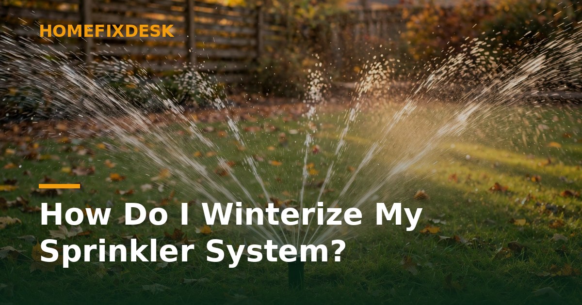 How Do I Winterize My Sprinkler System?