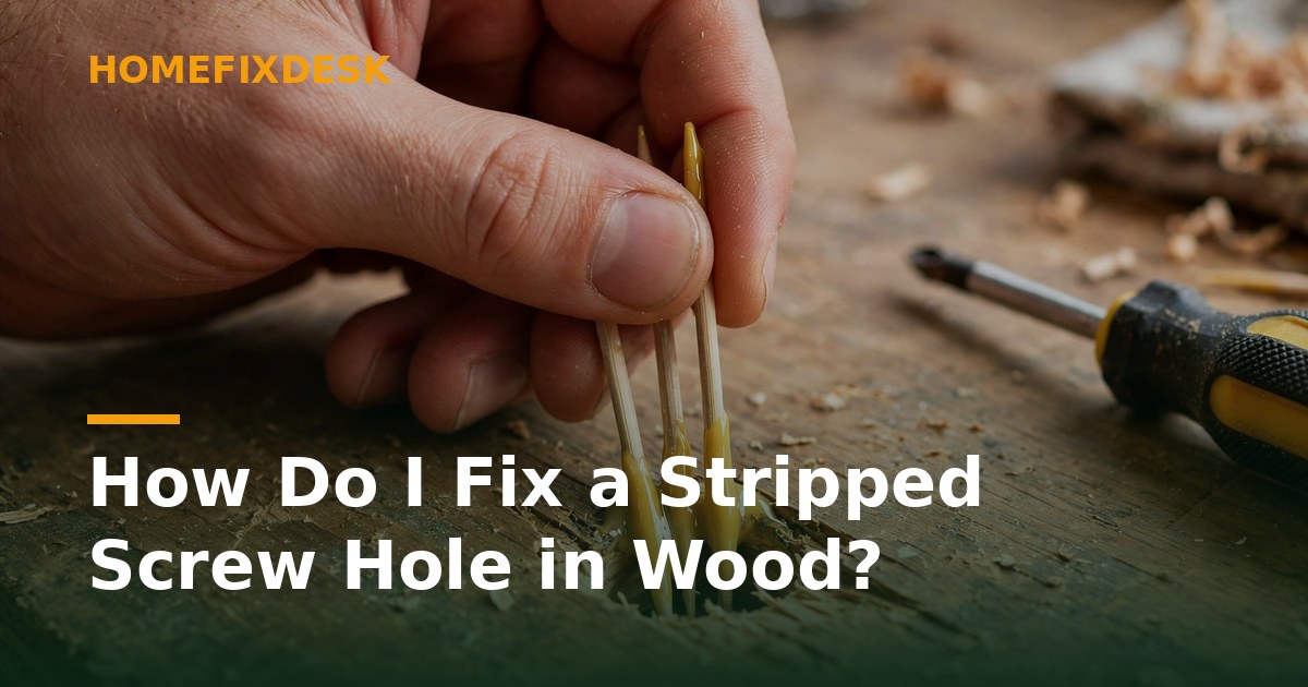 How Do I Fix a Stripped Screw Hole in Wood?