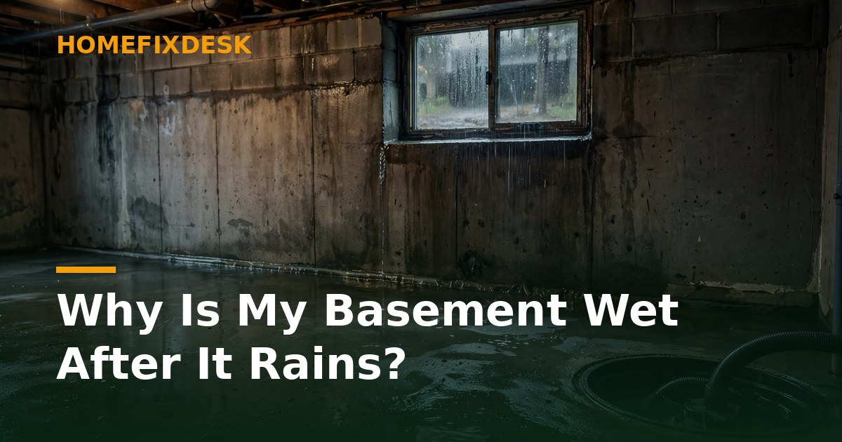 Why Is My Basement Wet After It Rains?