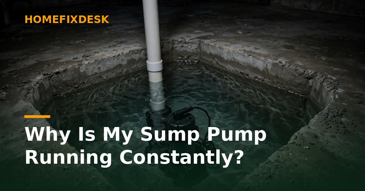 Why Is My Sump Pump Running Constantly?