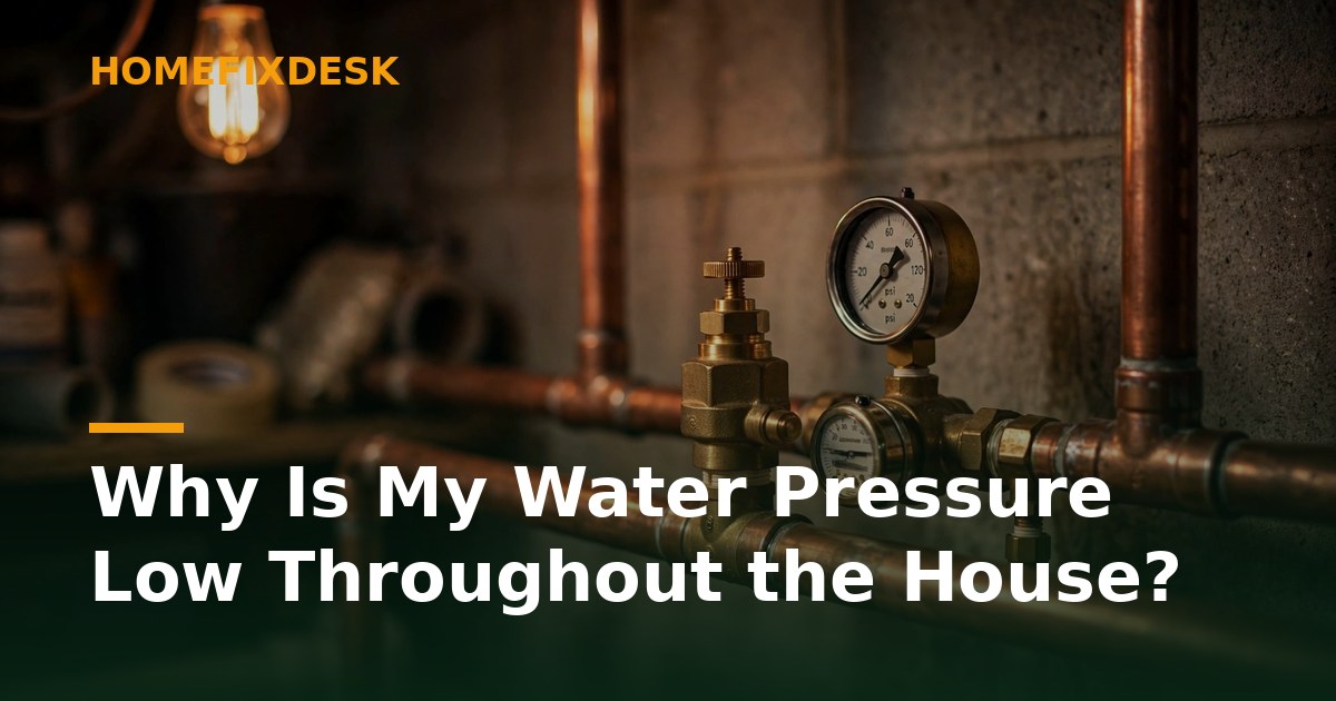 Why Is My Water Pressure Low Throughout the House?