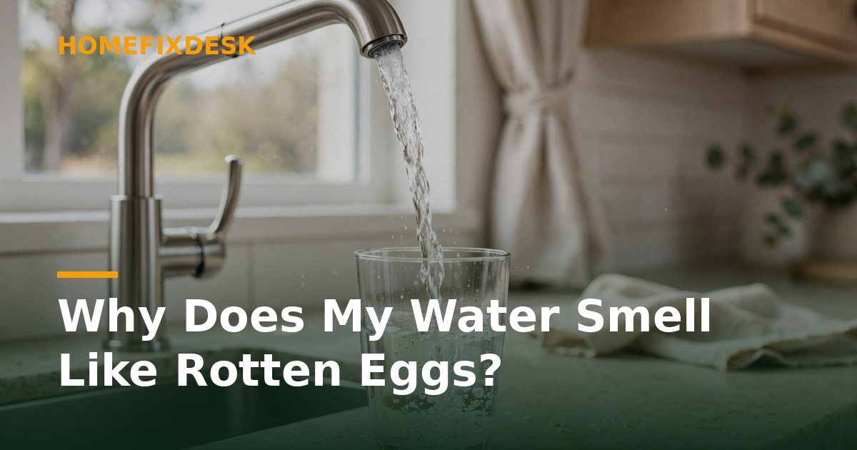 Why Does My Water Smell Like Rotten Eggs?