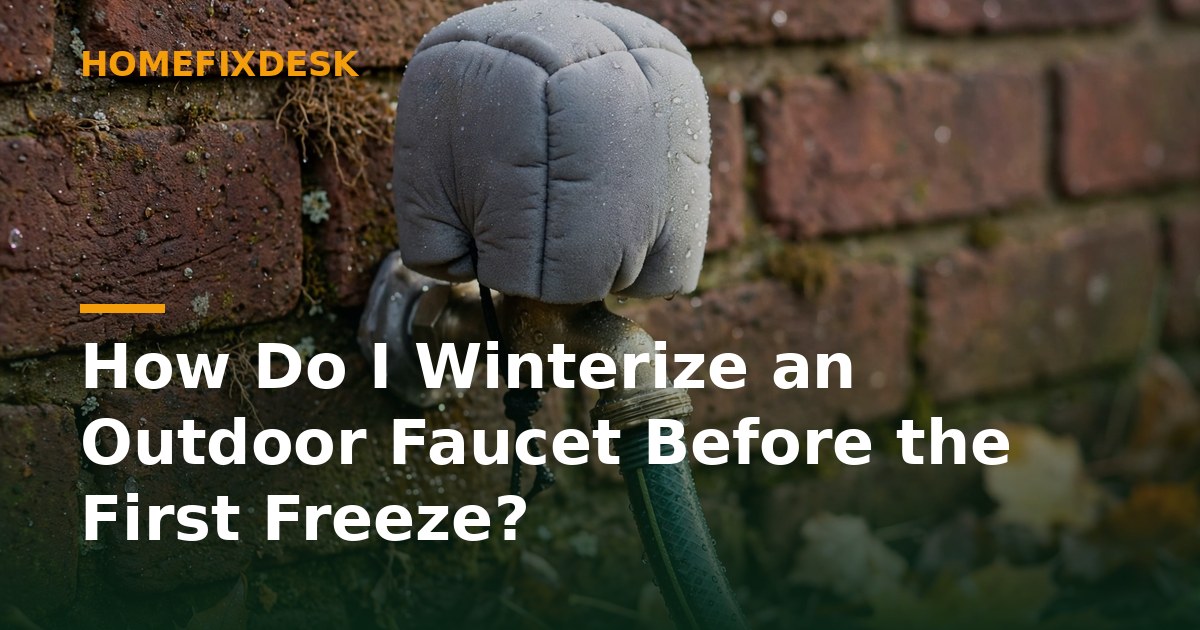 How Do I Winterize an Outdoor Faucet Before the First Freeze?